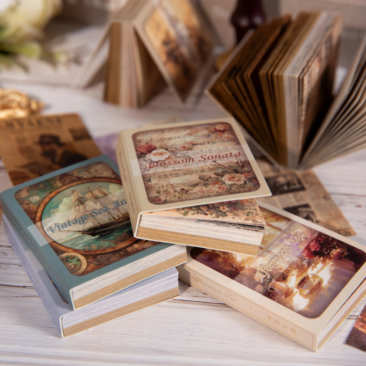 80pcs Vintage Antique Painting Collection Material paper Scrapbook Materials DIY Photo Album Collage Journal Creative Art paper