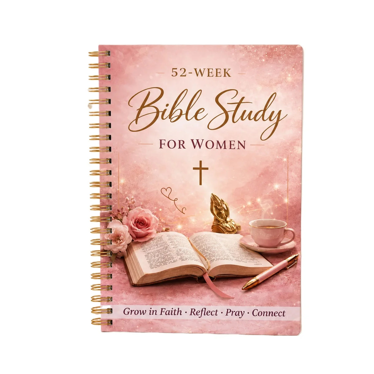 52-Week Women’s Bible Study Spiral Notebook and Prayer Journal