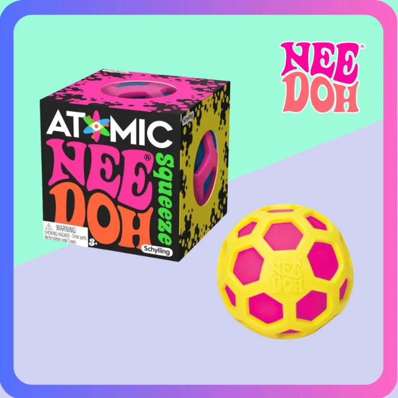 NeeDoh Squishy Schylling Atomic Stress Relief Ball Squishies Blind Box Stress Relief Toy Sensory NeeDoh Fidget Toy Party Gift