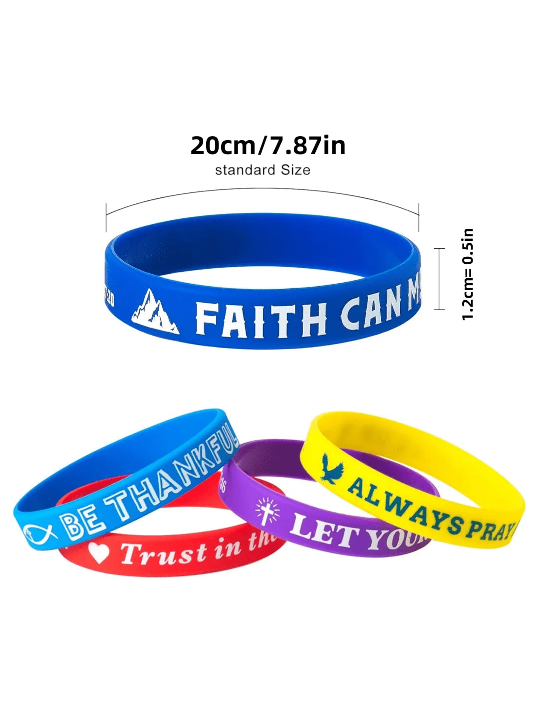 Bulk Bible Verse Silicone Christian Wristbands
