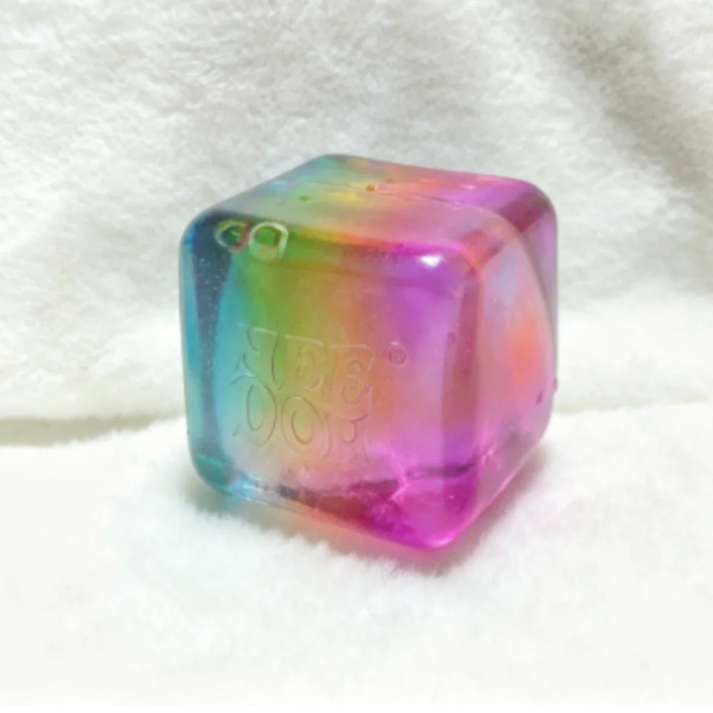 Schylling Nee Doh Rainbow Cube Squishy Fidget Toy Fingertip Stress Relief Sensory Play Gift