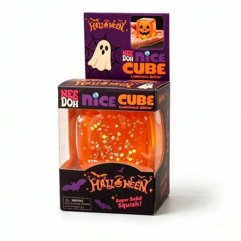 Schylling NeeDoh Nice Cube Sensory Fidget Toy, Soft Squishy Squeeze Cube, Anti-Anxiety Stress Relief Focus Toy
