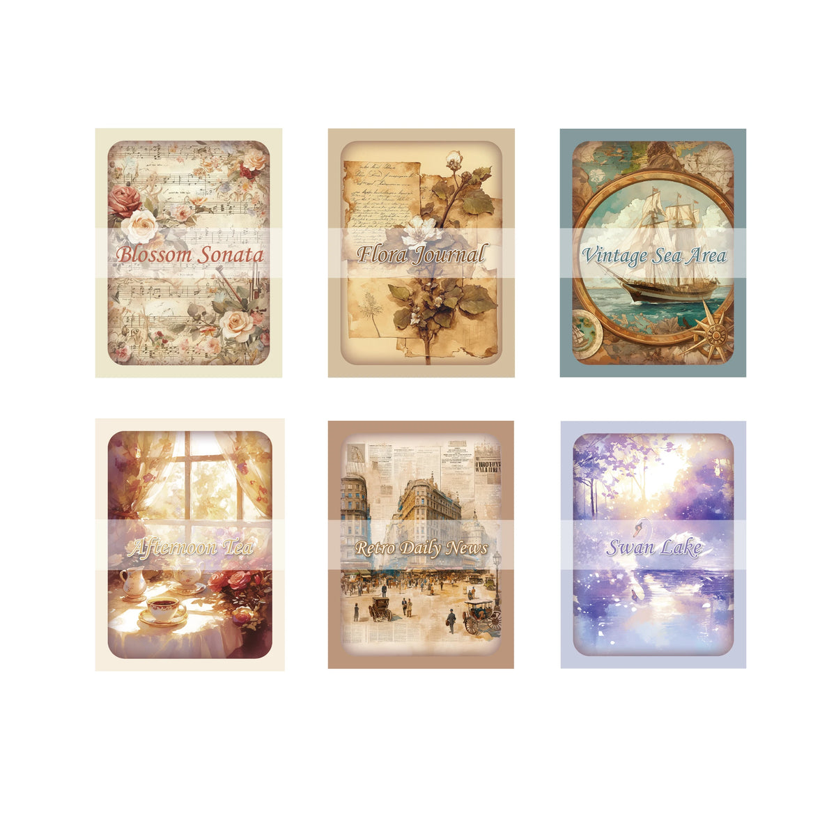 80pcs Vintage Antique Painting Collection Material paper Scrapbook Materials DIY Photo Album Collage Journal Creative Art paper