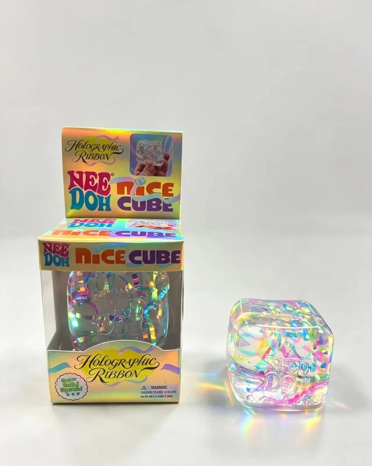 Schylling NeeDoh Nice Cube Sensory Fidget Toy, Soft Squishy Squeeze Cube, Anti-Anxiety Stress Relief Focus Toy