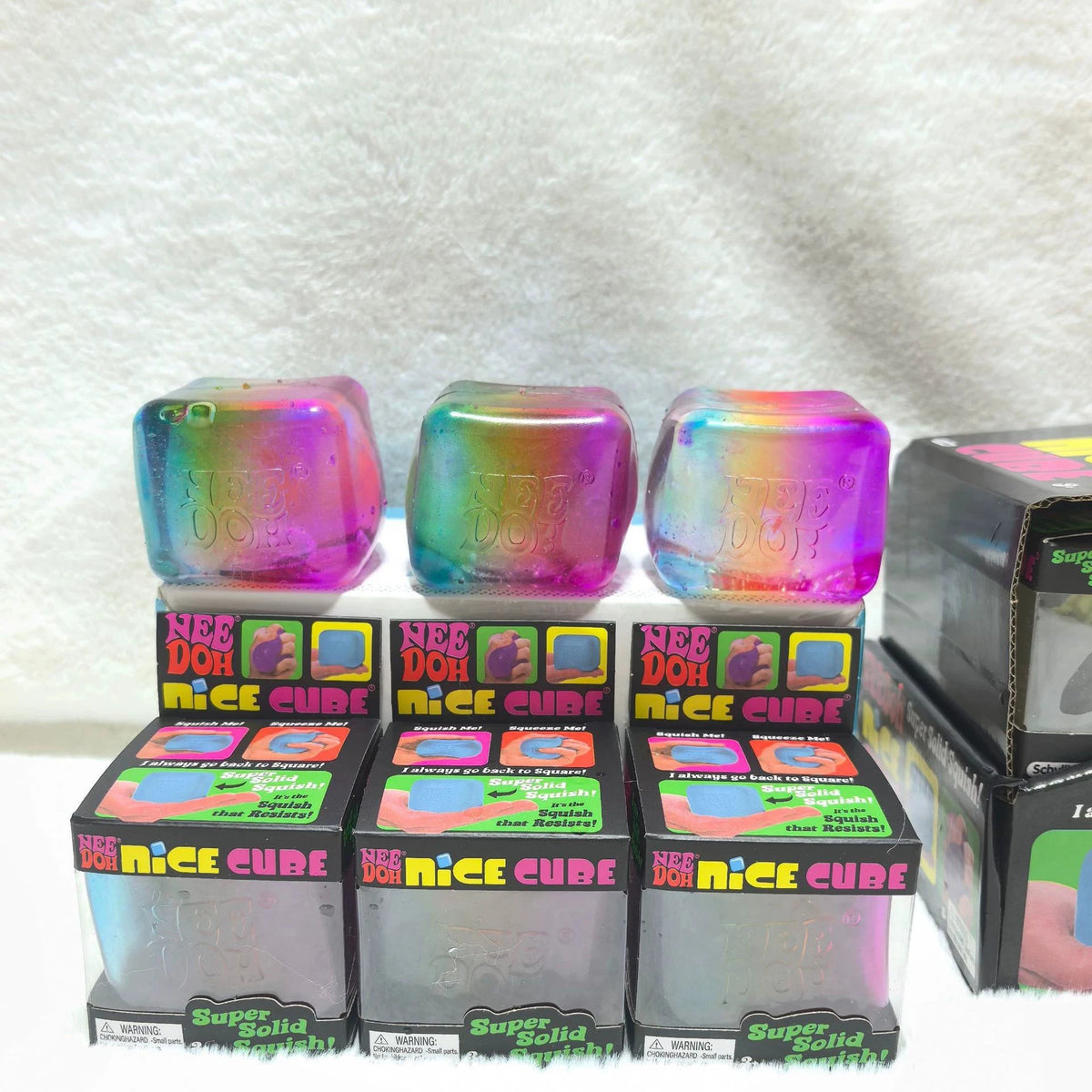 Schylling Nee Doh Rainbow Cube Squishy Fidget Toy Fingertip Stress Relief Sensory Play Gift