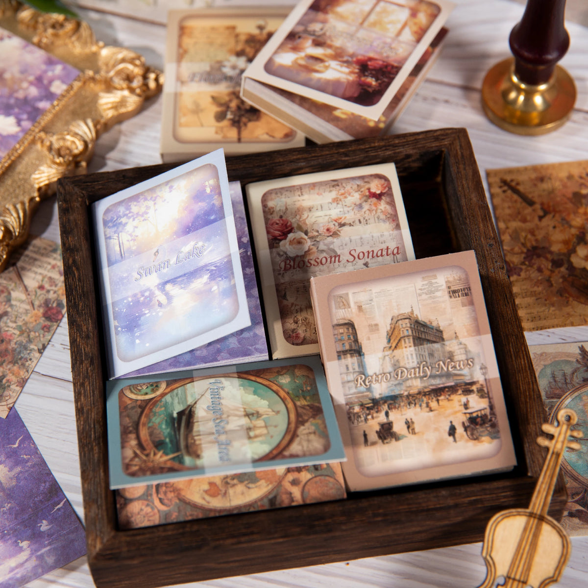 80pcs Vintage Antique Painting Collection Material paper Scrapbook Materials DIY Photo Album Collage Journal Creative Art paper